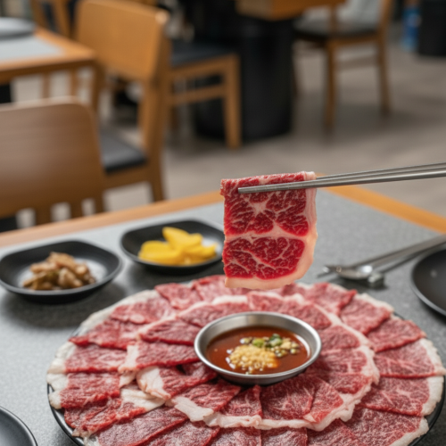 차돌사시미 한점